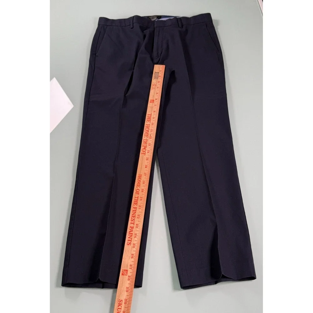 Banana Republic Slim Fit Chino Pants Mens Navy Non-Iron Flat Front Preppy -34x30